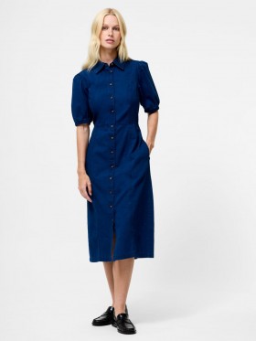  Robe-chemise boutonnée en denim chambray, délavage moyen | Robes French Connection pour femmes