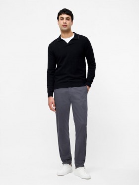  Pantalon chino en coton stretch 32 pouces, coupe classique, couleur anthracite | Pantalon homme French Connection