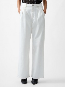 Jean large Finley Denim 32 pouces écru | Pantalon French Connection pour femme