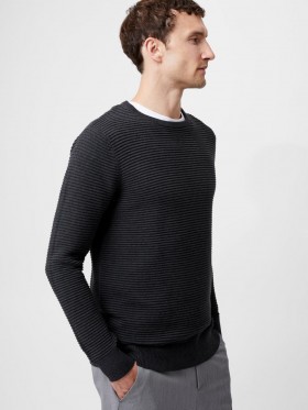  Pull ottoman gris anthracite chiné | Tricots French Connection pour homme