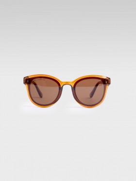  Lunettes de soleil rondes couleur fauve | Lunettes de soleil French Connection pour femmes