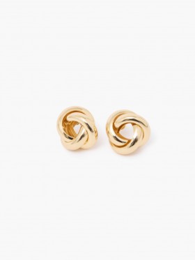  Boucles d'oreilles puces nœud torsadé en or | Bijoux French Connection pour femme
